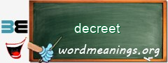 WordMeaning blackboard for decreet